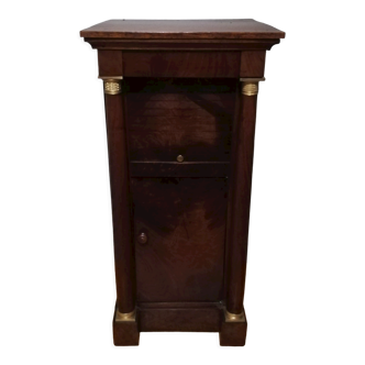Table de chevet à rideau époque Empire