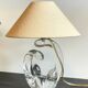Lampe cristal art déco gravée Paris France