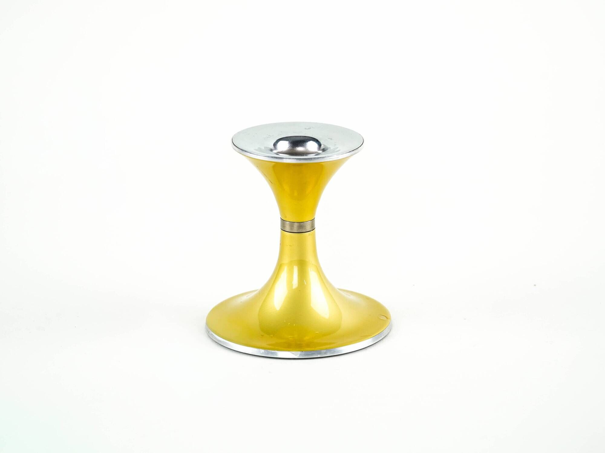 Candlestick set by Bjørn Engø, lacquered metal Space Age design, Norway