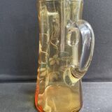 Saint Louis beer service in blown and cut amber crystal – Art Deco