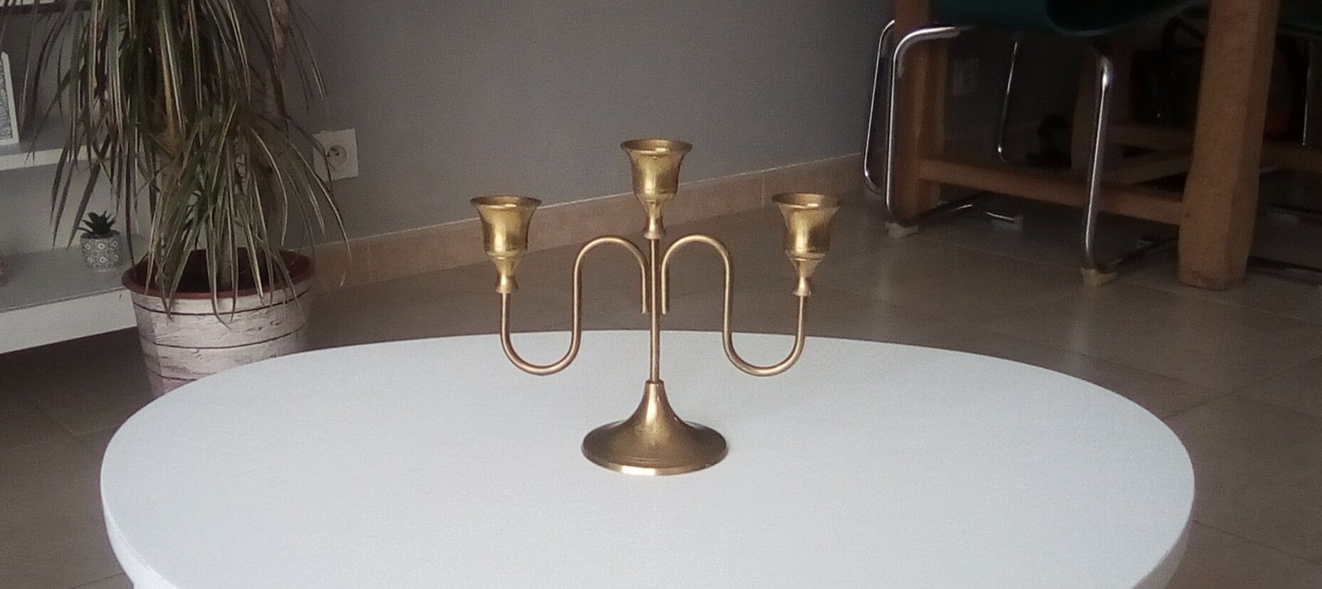 Golden brass chandelier 3 branches 50/60