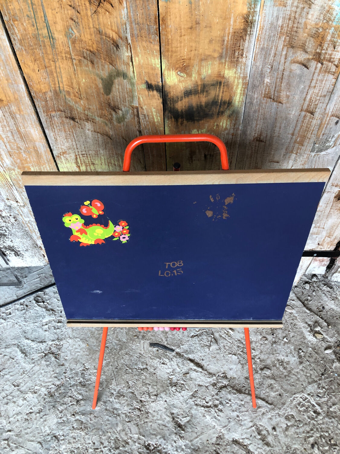 Old school board collapsible orange tube