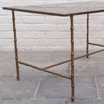 Side table with faux bamboo legs, 1962