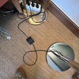 Chrome tripod floor lamp with vintage balls