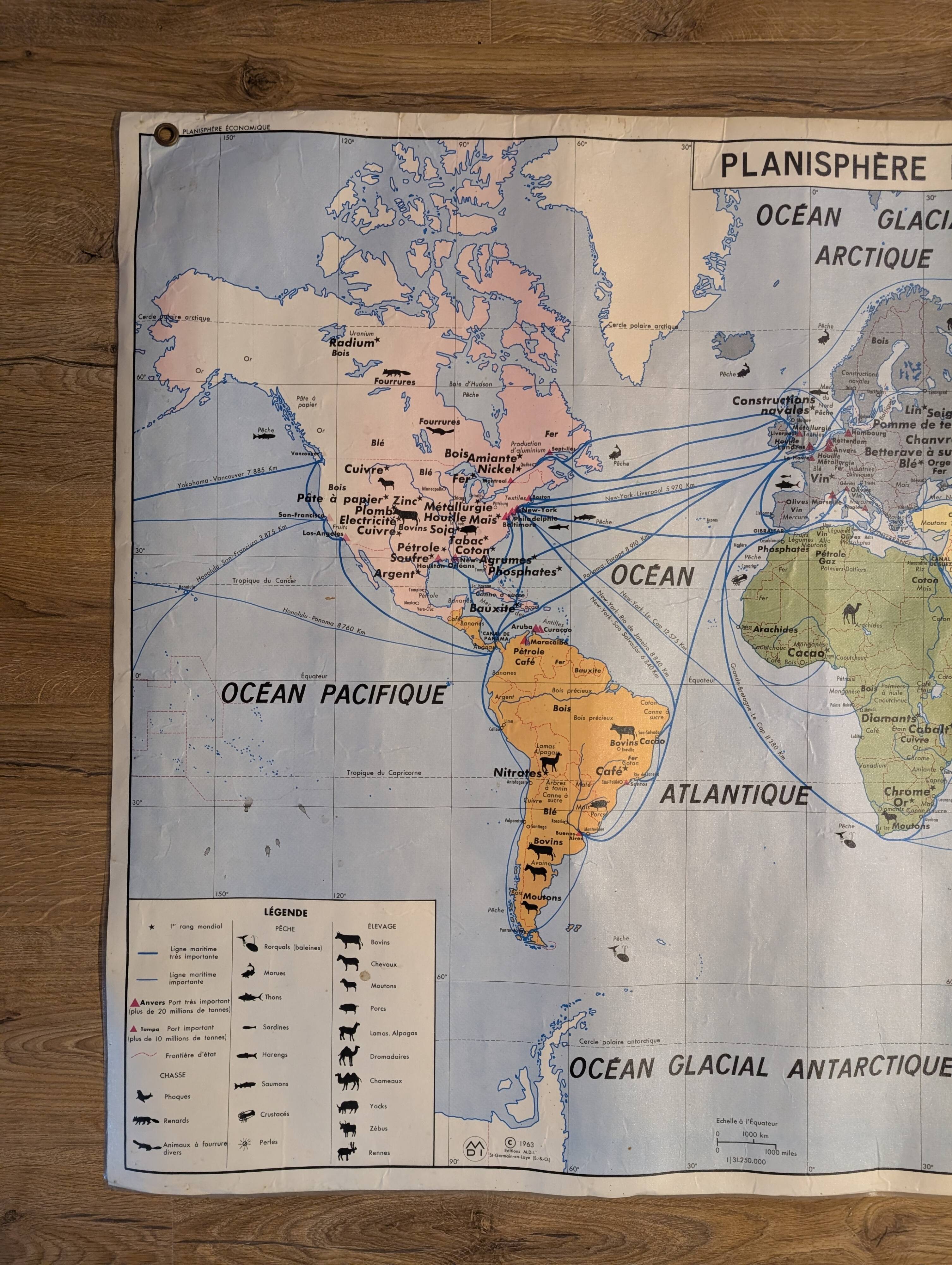 Carte scolaire - planisphère politique et planisphère économique