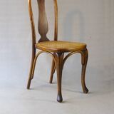 Two Kohn chairs, No. 529, circa 1910, bistro style, caned, bentwood