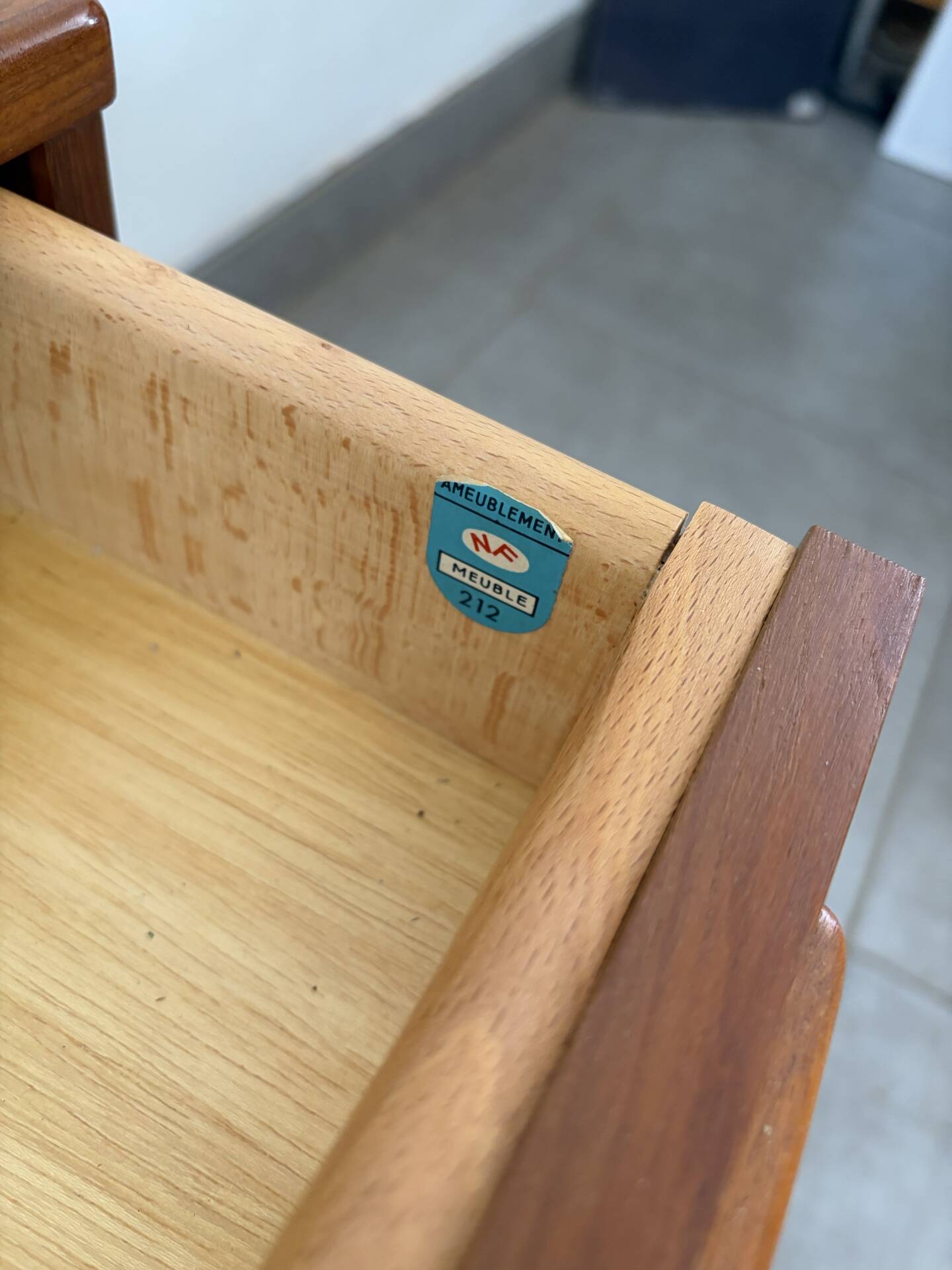 Vintage bedside table from the 1960s.