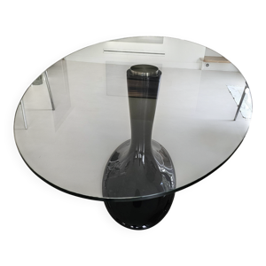 Table ovale en verre