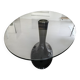 Oval tempered glass table