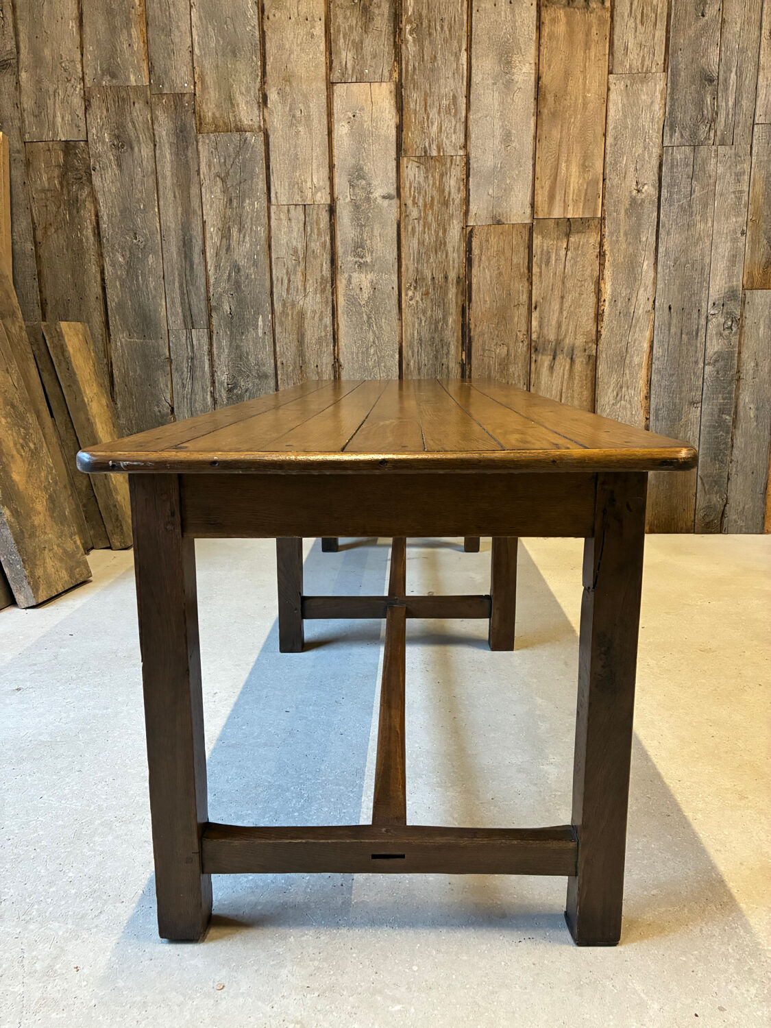 Table de ferme XXL 6 pieds en chêne massif