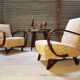 Paire de fauteuils H410 par Jindřich Halabala