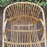 Rattan shell armchair