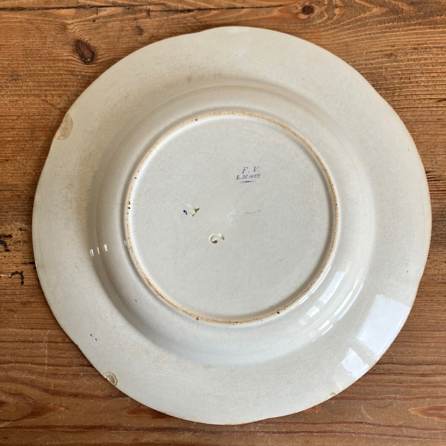 19th century Creil and Montereau plate