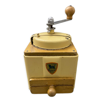 Coffee grinder 1 drawer original cream patina france peugeot frères