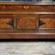 Armoire Parisienne a miroir style Louis XVI en paliisandre et loupe d'orme