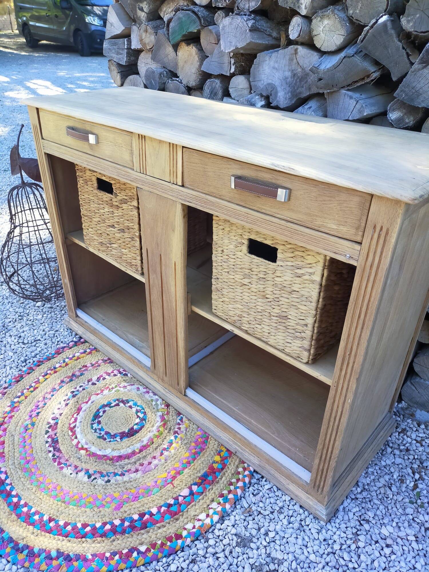 Solid wood storage furniture