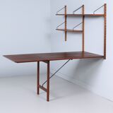 Royal System wall unit with desk by Poul Cadovius for Cado, 1960s – Teak, fold-out
