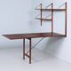 Système mural Royal avec bureau par Poul Cadovius pour Cado, années 1960 – Teck, pliable