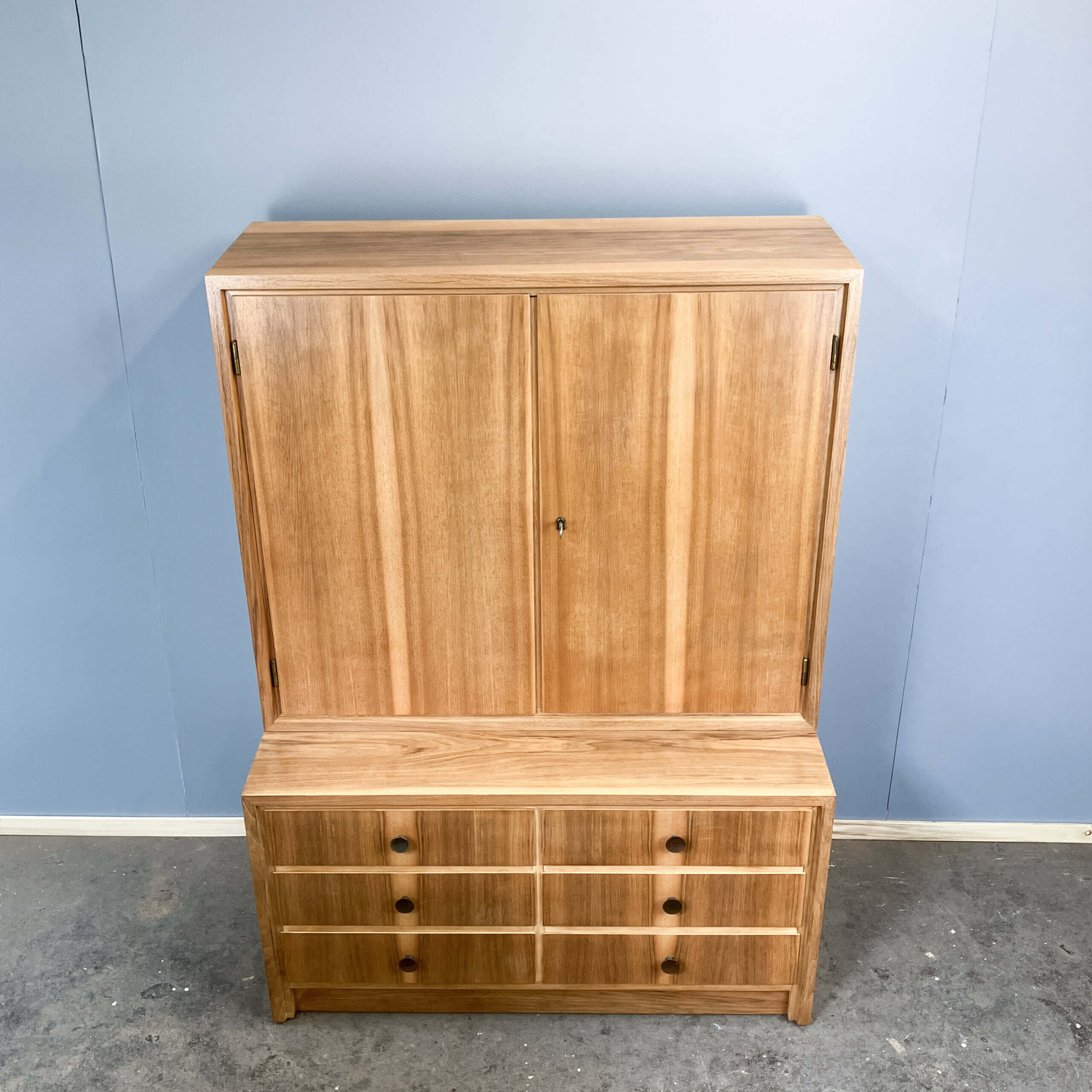Chest of drawers and cabinet combination by WK-Möbel, walnut, 1960s