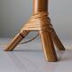 Bamboo and rattan table lamp with woven shade, 1950s