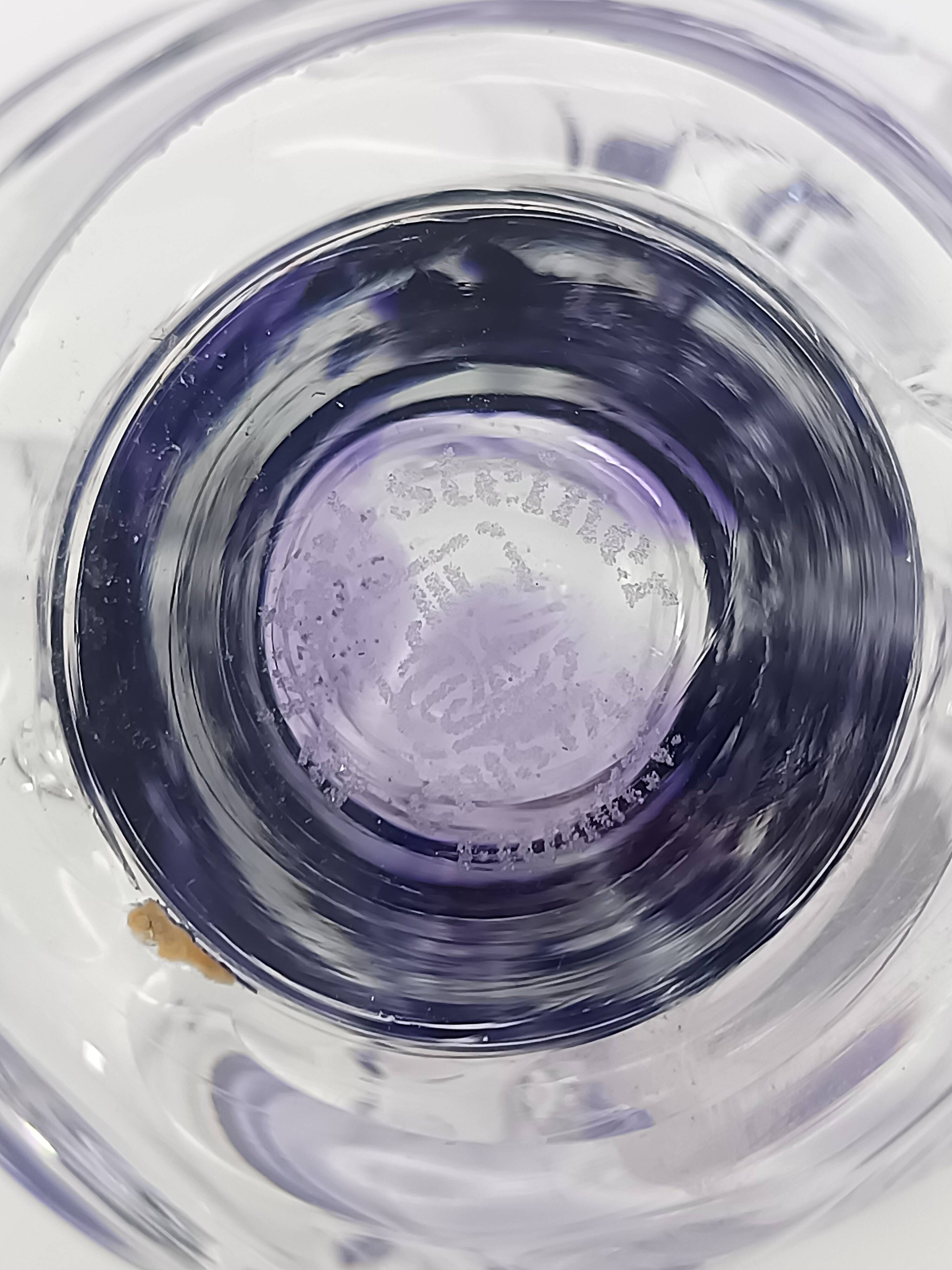 Vase Soliflore en Cristal d'Art – Michel Steiner Améthyste & Transparent