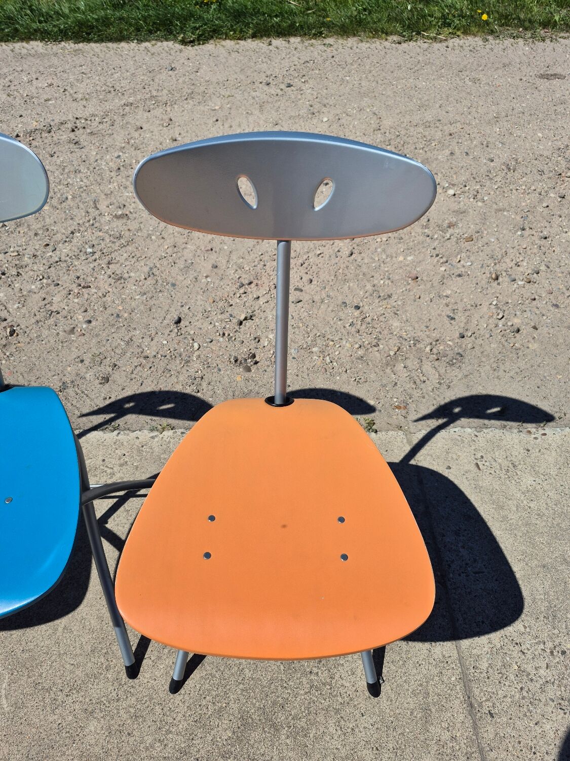 ensemble de 4 chaises pliantes Piu Bonaldo style Memphis