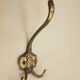 Vintage brass wall coat rack