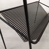 Vintage metal wood magazine rack