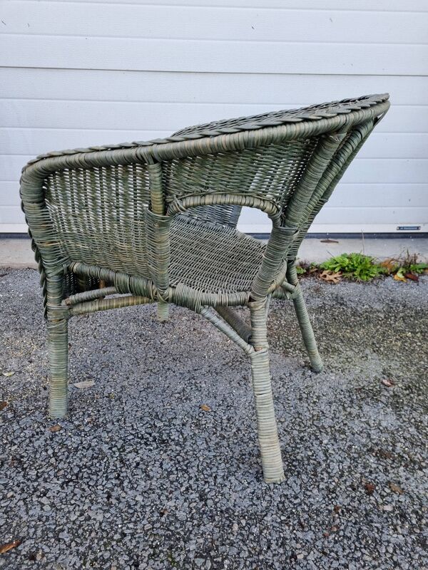 Fauteuil rotin de 1980