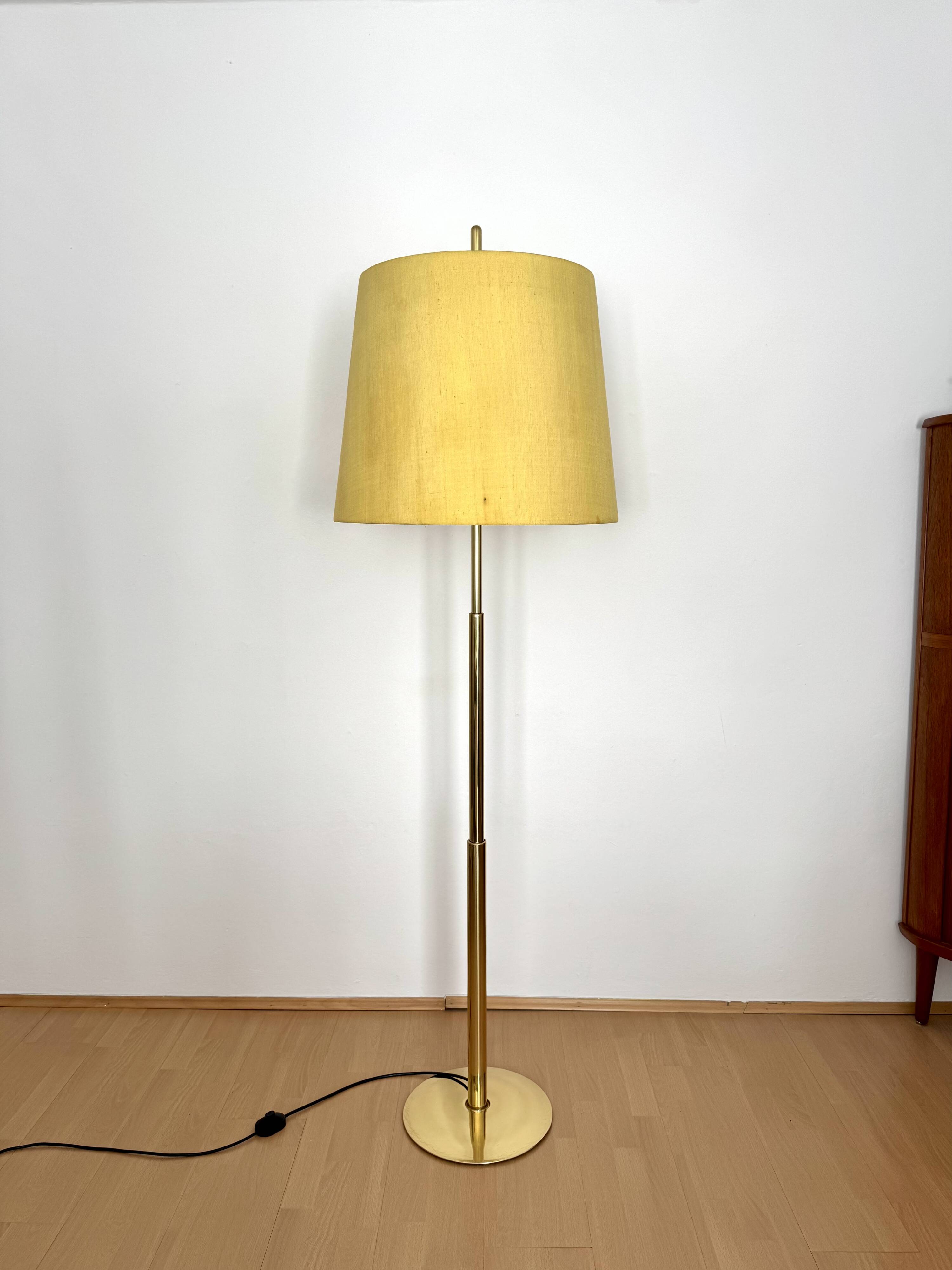 Adjustable Brass Telescope Floor Lamp by Ingo Maurer for Design M