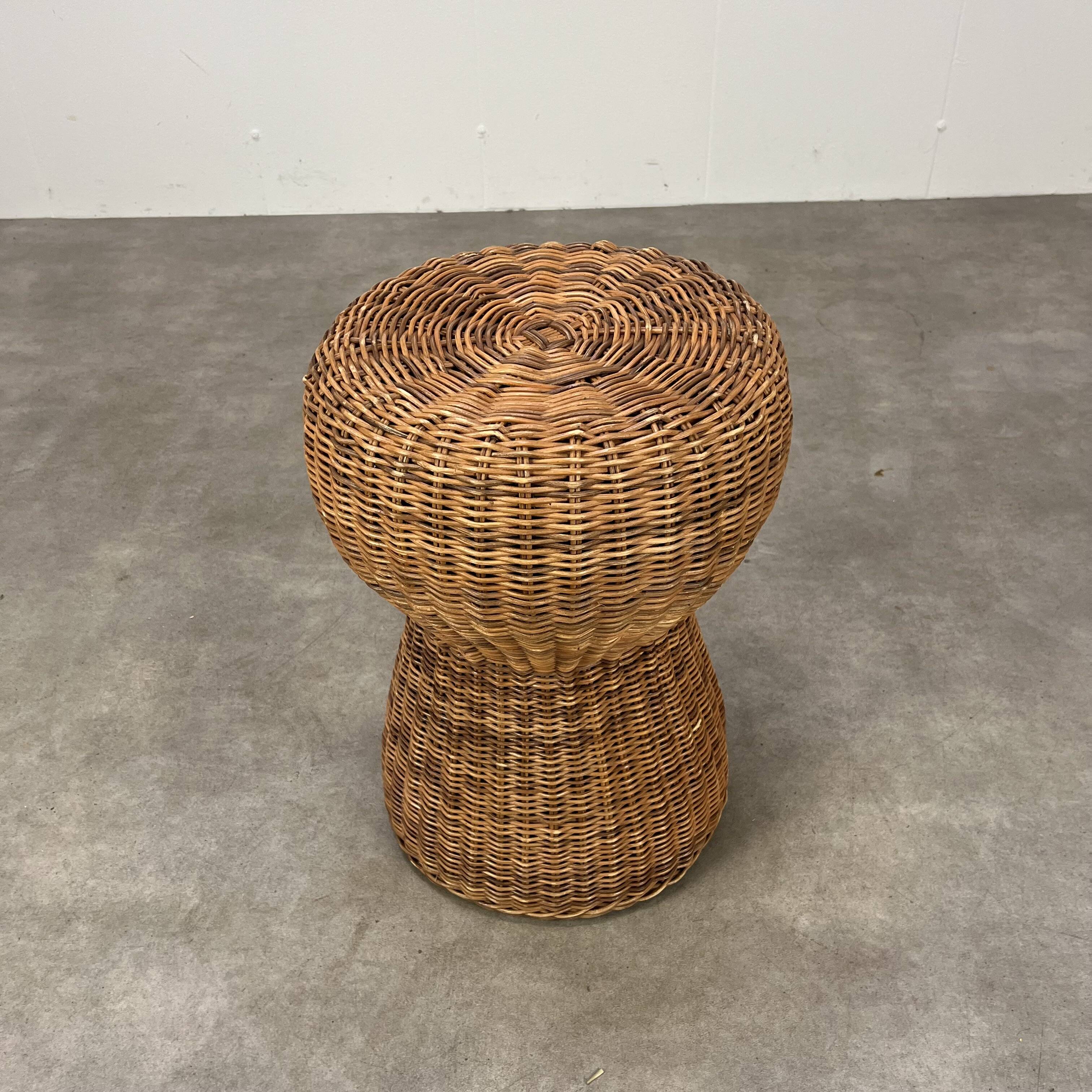 Champagne cork rattan stool