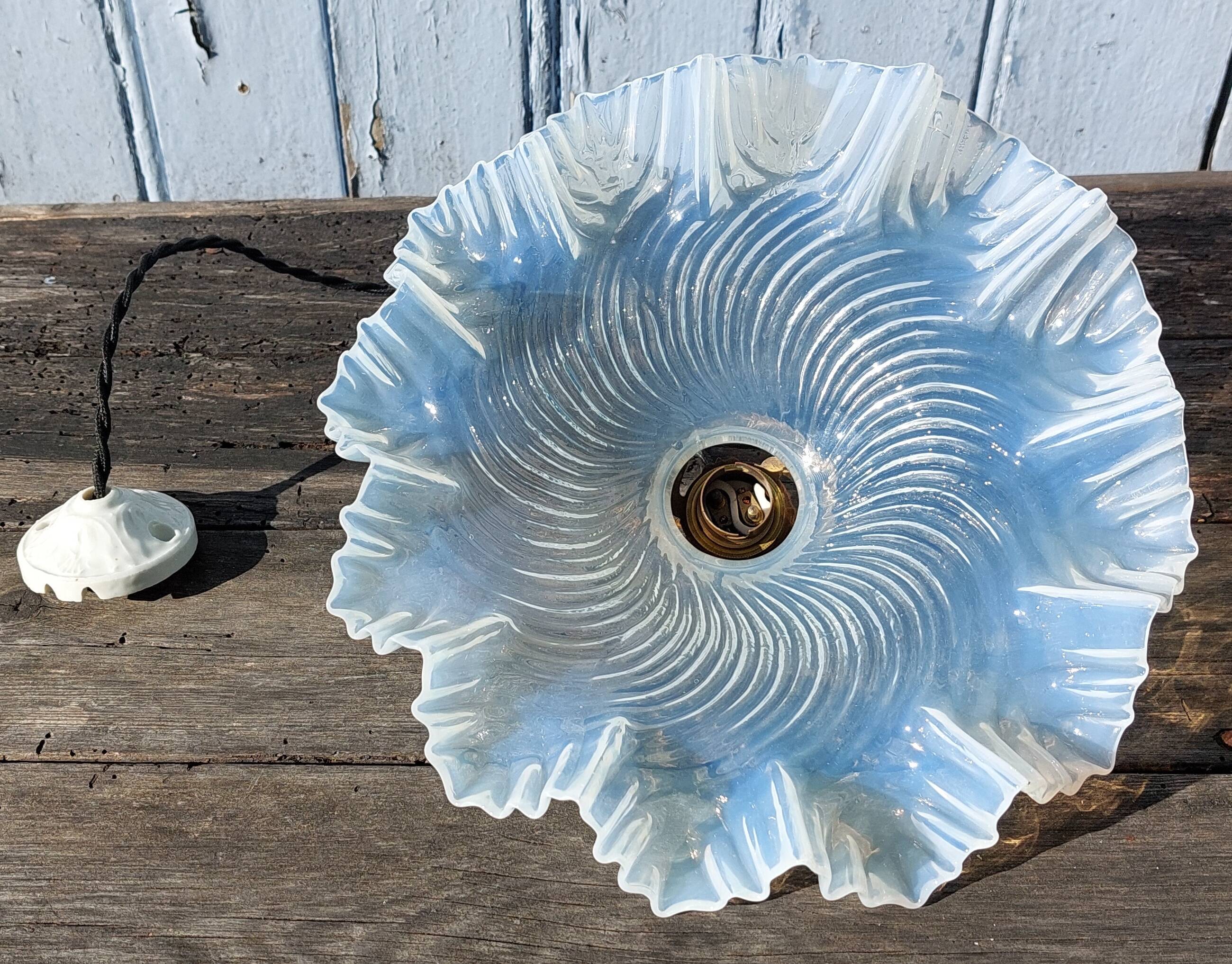 Opalescent glass hanging