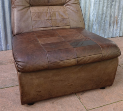 Vintage patchwork leather chair Selency