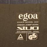 Series of 4 minimalist chairs model "EGOA 300" by Josep Mora