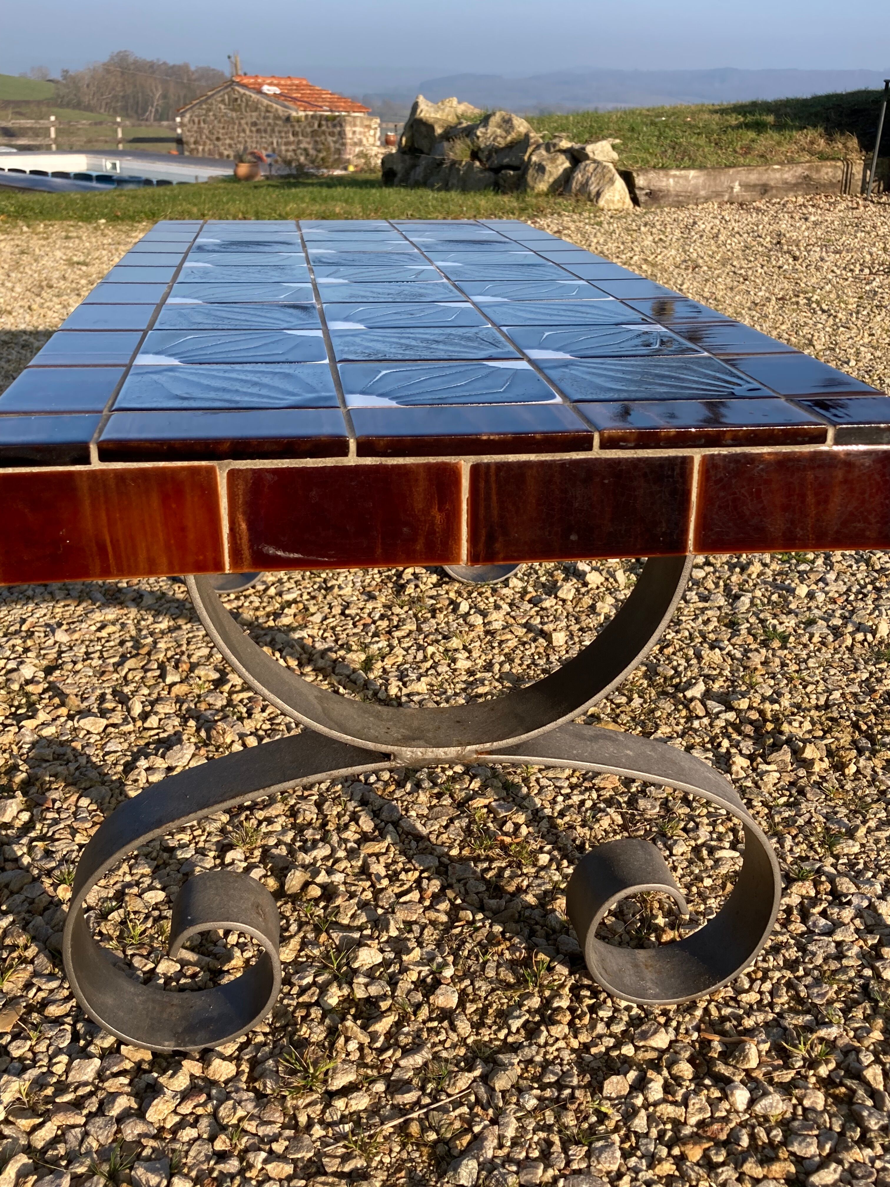 Ceramic coffee table year 70