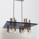 Suspension vintage en chrome et verre de Murano