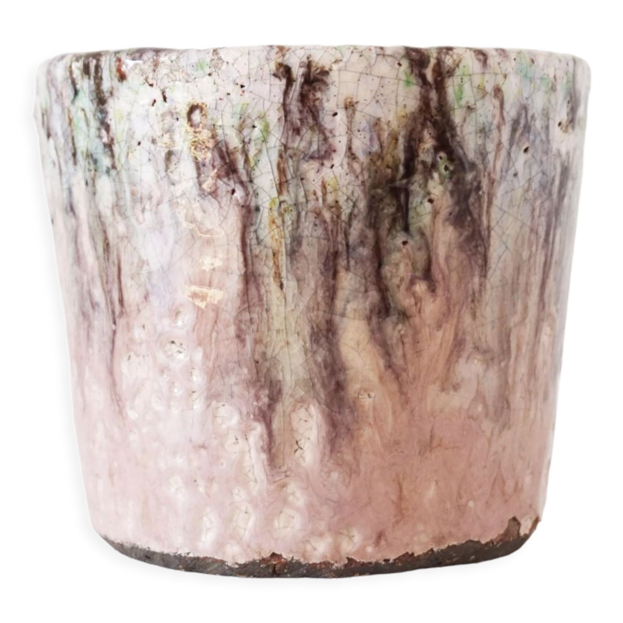 Purple ceramic pot cover