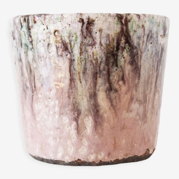 Purple ceramic pot cover