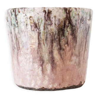 Purple ceramic pot cover