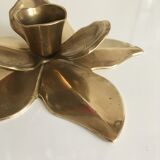 Flower-shaped brass candleholder
