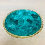 Empty pocket Malachite and brass