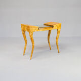 80s R & Y Augousti coconut shell inlay side table