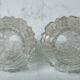 Vintage glass and brass applique