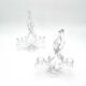 2 Candle holders "Fleur de Lys" – Cristal Art Vannes France – 1960