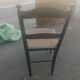 Set of 6 Napoleon III period chairs in blackened wood and caning