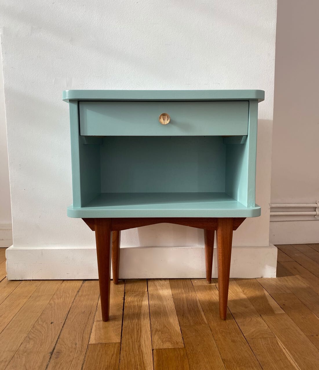 Retro green bedside table