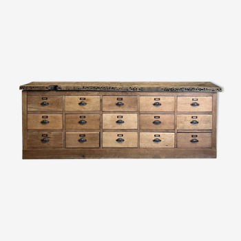 Workshop craft furniture with oak drawers early twentieth century