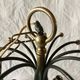 Vintage chandelier in black metal and brass - 6 branches