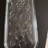 Vintage thick glass cake dish