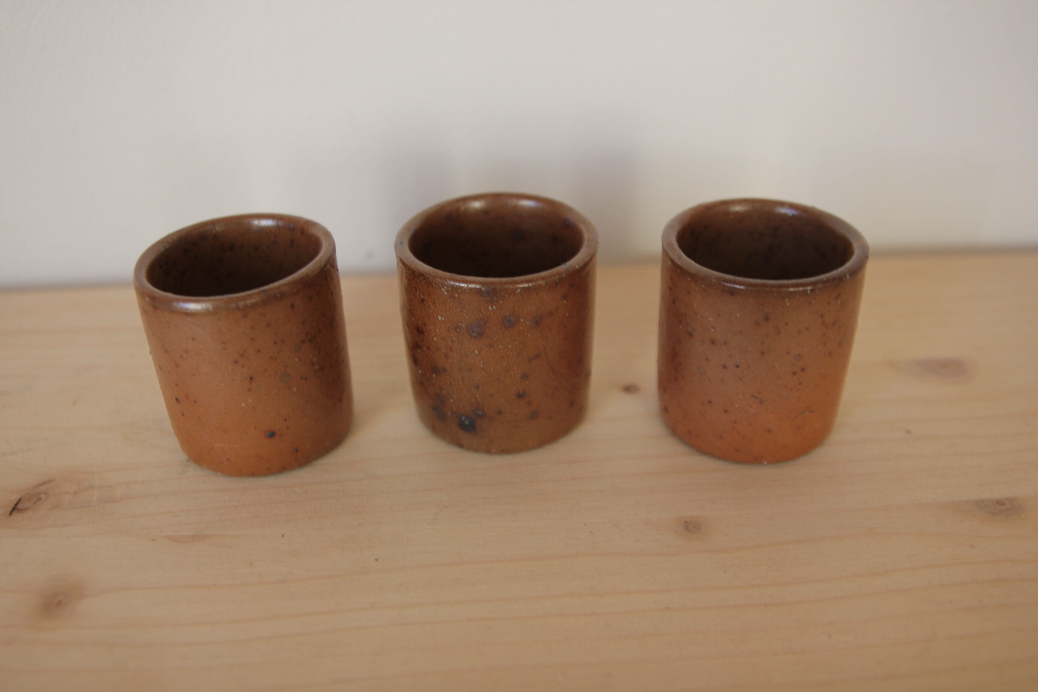 Trio of sandstone glasses